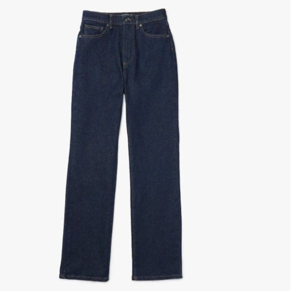 Lacoste Classic High Rise Bootcut Flare Dark Blue Denim Jeans size 30 to 33
